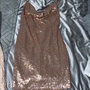 Rose gold sparkly dress